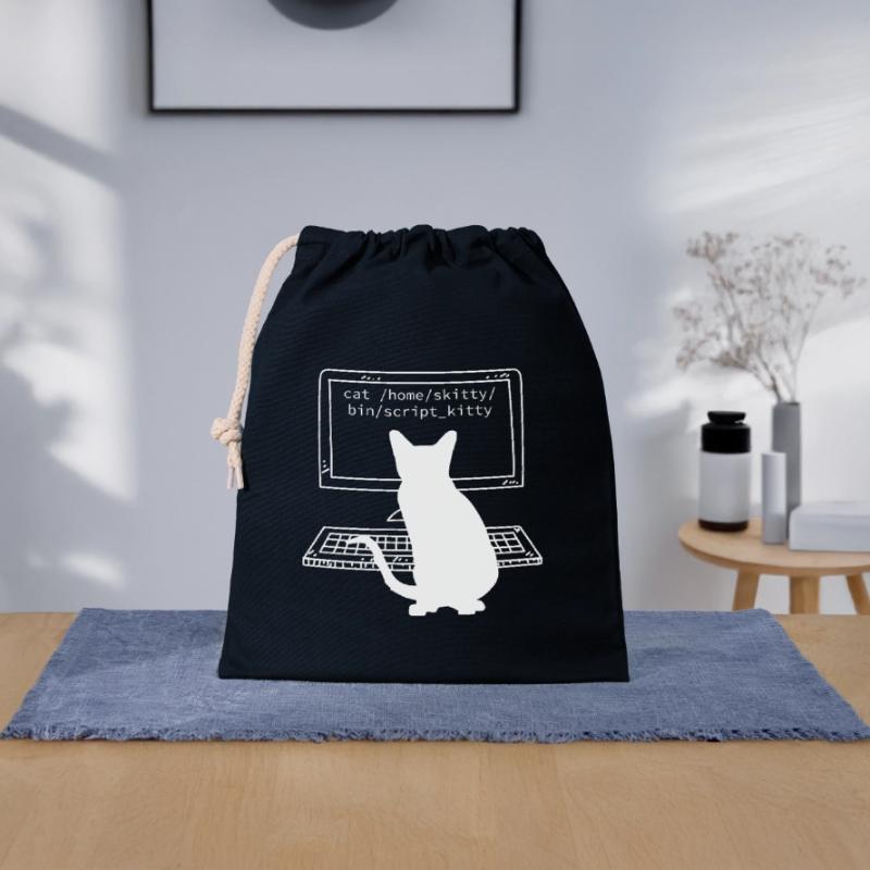 Programmierer Coder Informatiker Spaß Katzen Verschließbarer Geschenkbeutel aus Baumwolle (25x30cm)