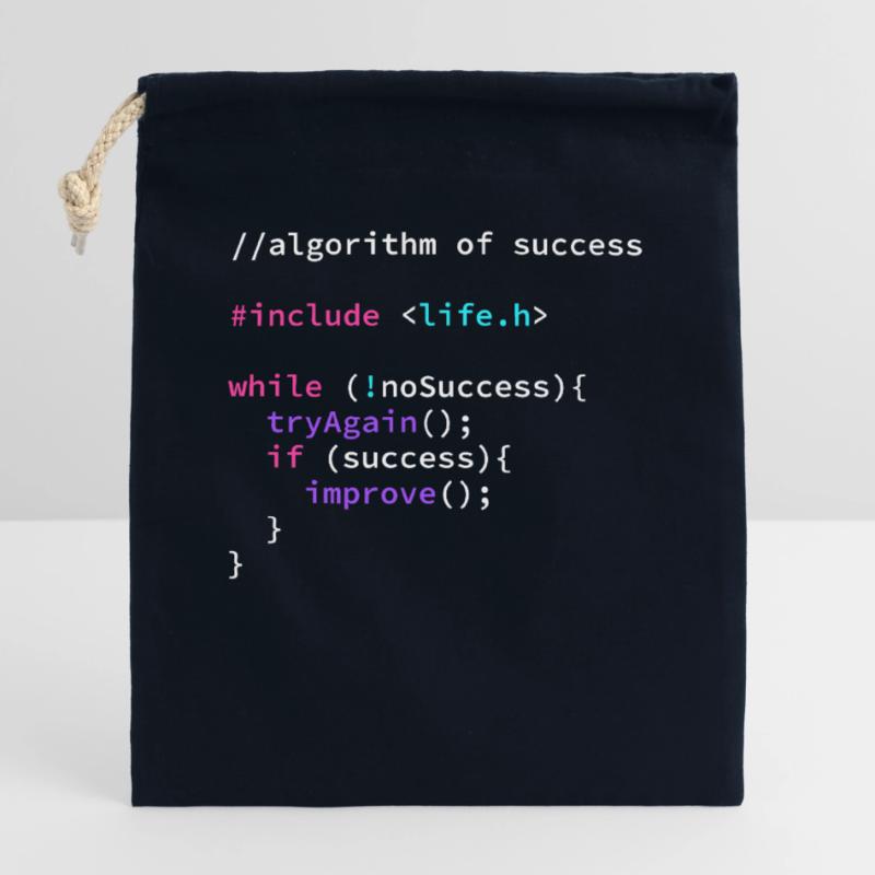 Algorithmus Erfolg Programmierer Programmcode Verschließbarer Geschenkbeutel aus Baumwolle (25x30cm)