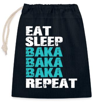 Baka Baka Anime Merch - Closable cotton gift bag (25x30cm) - navy - Front