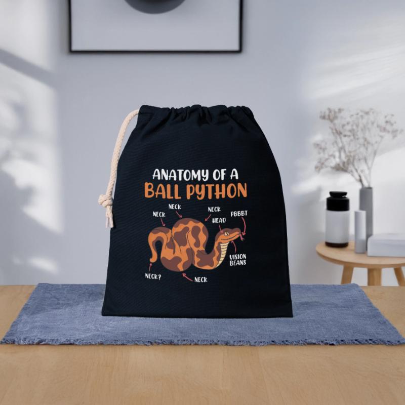 Serpents Anotomie d’un python de boule de python royalpython Sac cadeau en coton avec cordon (25 x 30 cm)