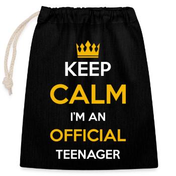 Offiziel adolescent cadeau - Sac cadeau en coton avec cordon (25 x 30 cm) - noir - Devant