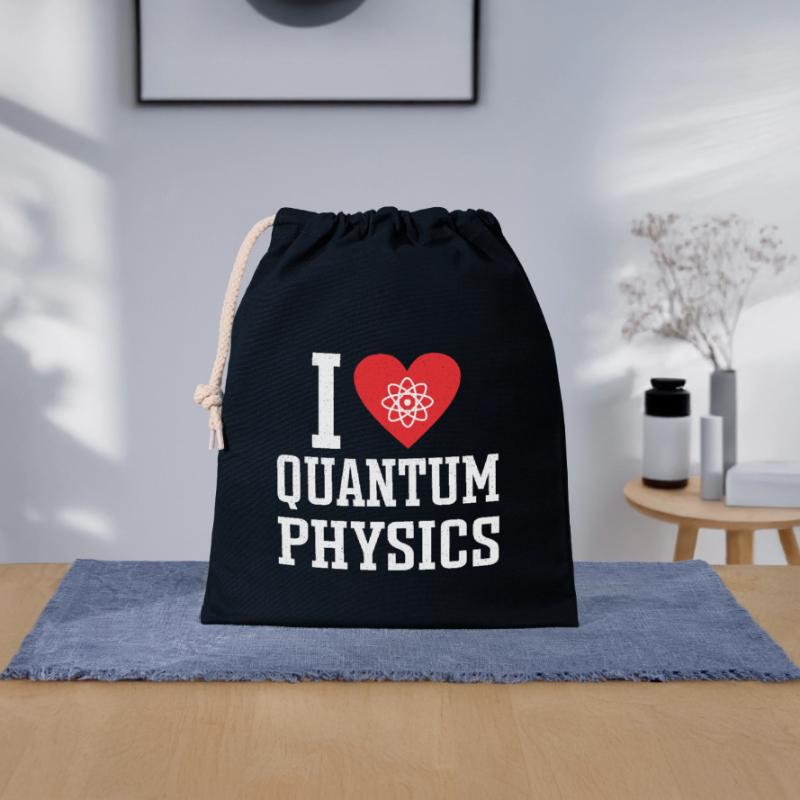 Quantum Physics Physics Physicist science quantum Closable cotton gift bag (25x30cm)