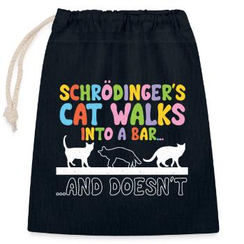 Physique quantique Physiciens scientifiques - Sac cadeau en coton avec cordon (25 x 30 cm) - bleu marine - Devant