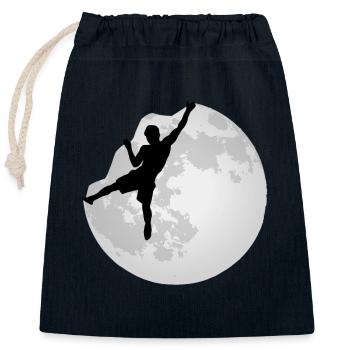Escalade sans rocher Escalade - Sac cadeau en coton avec cordon (25 x 30 cm) - bleu marine - Devant