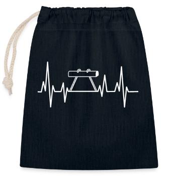 Turnen Puls Geräteturnen Turnverein Bodenturnen - Verschließbarer Geschenkbeutel aus Baumwolle (25x30cm) - Navy - Vorne