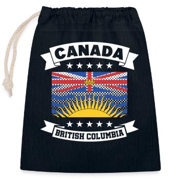 British Columbia Flag - Closable cotton gift bag (25x30cm) - navy - Front