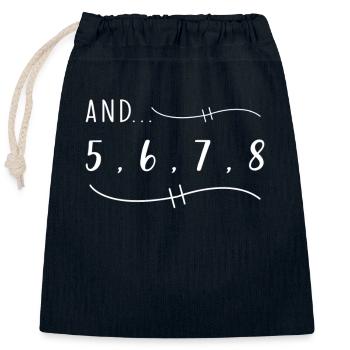Dancing saying funny - Closable cotton gift bag (25x30cm) - navy - Front