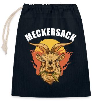Mosern sich über alles Aufregen Meckern Meckersack - Verschließbarer Geschenkbeutel aus Baumwolle (25x30cm) - Navy - Vorne