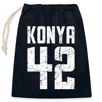 Konya 42 Turquie Turkiye Cadeau Vacances TR Turk - Sac cadeau en coton avec cordon (25 x 30 cm) - bleu marine - Devant