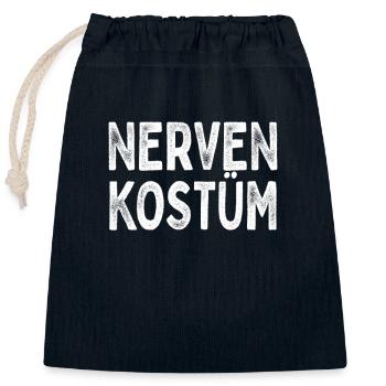 Nervenkostüm Eng Geschnitten Für Schwache Nerven - Verschließbarer Geschenkbeutel aus Baumwolle (25x30cm) - Navy - Vorne