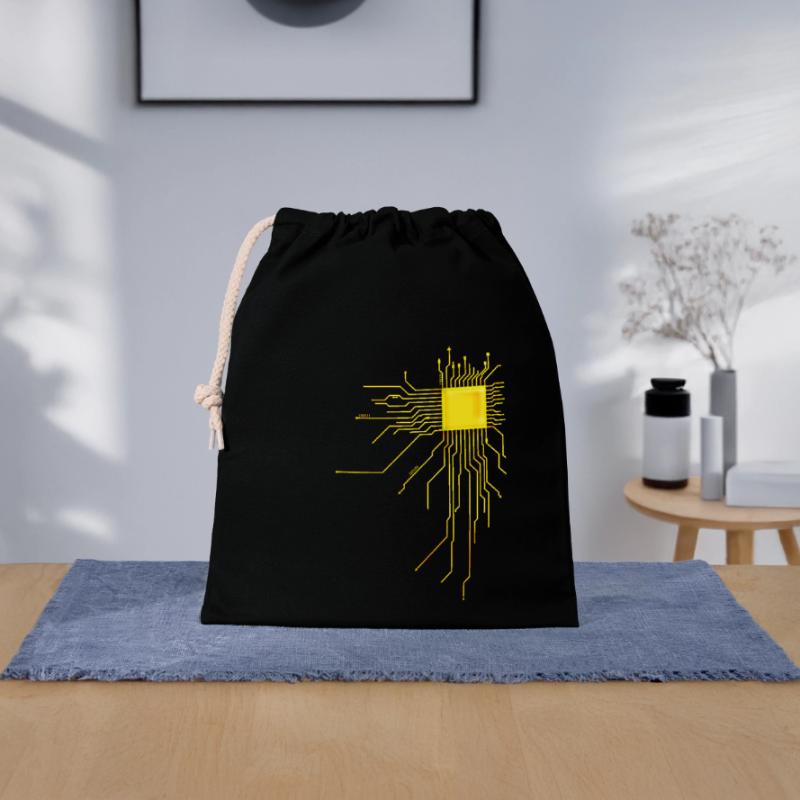 platine Core cpu Computer Nerd Programmer admin Closable cotton gift bag (25x30cm)