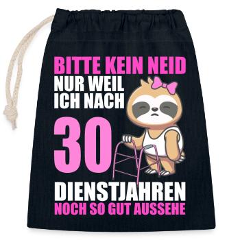 30 Jahre im Dienst 30 Jähriges Dienstjubiläum - Verschließbarer Geschenkbeutel aus Baumwolle (25x30cm) - Navy - Vorne