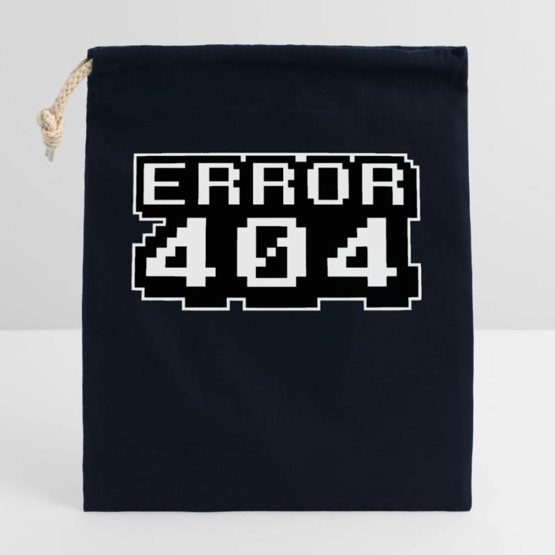 Computer Programming Internet - Error 404 Closable cotton gift bag (25x30cm)