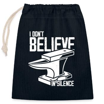 Gifts for blacksmiths | Blacksmith Forging Hobby - Closable cotton gift bag (25x30cm) - navy - Front