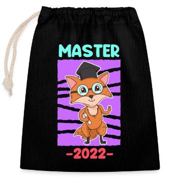 Master's Degree 2022 Master - Closable cotton gift bag (25x30cm) - black - Front