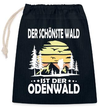 Der schönste wald ist der Odenwald - Verschließbarer Geschenkbeutel aus Baumwolle (25x30cm) - Navy - Vorne