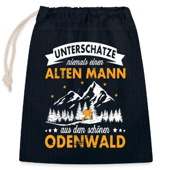 Alten Mann aus dem schönen Odenwald - Verschließbarer Geschenkbeutel aus Baumwolle (25x30cm) - Navy - Vorne