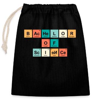 Bachelor of Science Abschluss 2022 Bachelor - Verschließbarer Geschenkbeutel aus Baumwolle (25x30cm) - Schwarz - Vorne