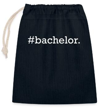 Bachelor - Verschließbarer Geschenkbeutel aus Baumwolle (25x30cm) - Navy - Vorne