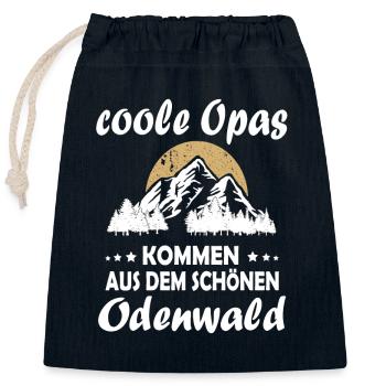 Coole Opas kommen aus dem Odenwald - Verschließbarer Geschenkbeutel aus Baumwolle (25x30cm) - Navy - Vorne