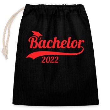 Bachelor 2022 - Closable cotton gift bag (25x30cm) - black - Front