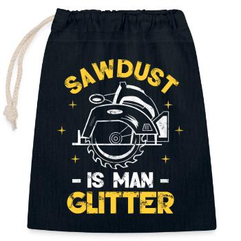 La sciure de bois est l’homme glitter - Sac cadeau en coton avec cordon (25 x 30 cm) - bleu marine - Devant