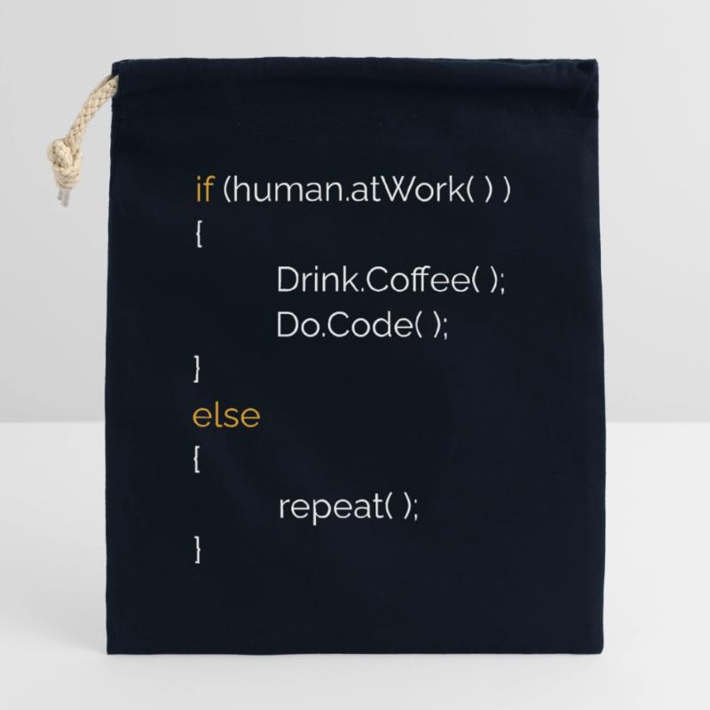 Programmierer Informatiker Kaffee Geschenk C# Java Verschließbarer Geschenkbeutel aus Baumwolle (25x30cm)