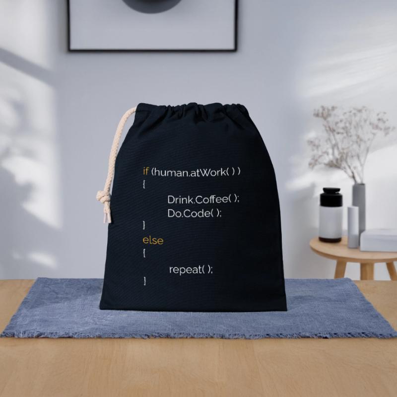 Programmierer Informatiker Kaffee Geschenk C# Java Verschließbarer Geschenkbeutel aus Baumwolle (25x30cm)