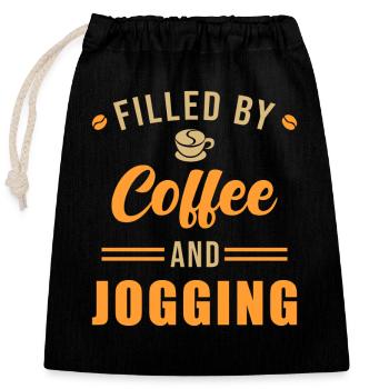 Jogging - Closable cotton gift bag (25x30cm) - black - Front