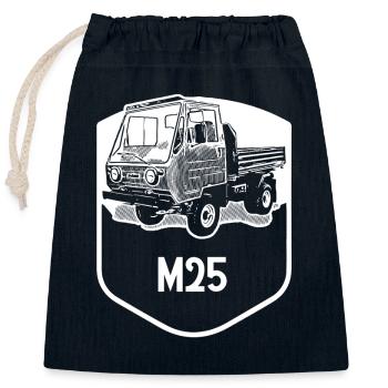 Multicar M25 - RDA - Classique - Sac cadeau en coton avec cordon (25 x 30 cm) - bleu marine - Devant