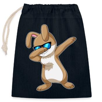 Danse hip-hop Bunny - Sac cadeau en coton avec cordon (25 x 30 cm) - bleu marine - Devant