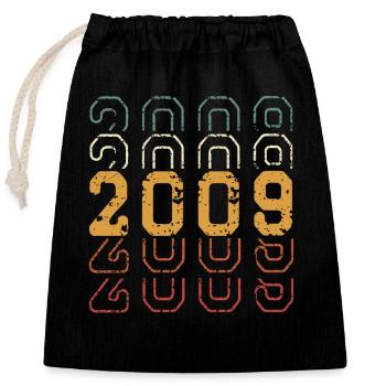 2009 - Closable cotton gift bag (25x30cm) - black - Front