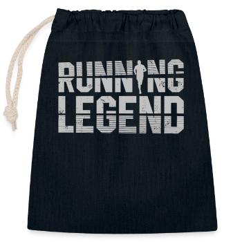 Running Legend Runner Marathon Trail Running - Sac cadeau en coton avec cordon (25 x 30 cm) - bleu marine - Devant