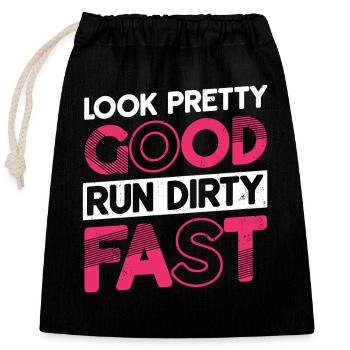 Looks pretty good, runs dirty and fast - Closable cotton gift bag (25x30cm) - black - Front