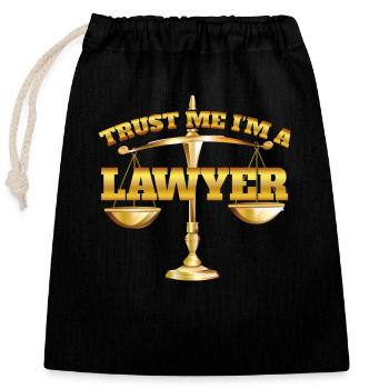 Avocat Verdict Avocat Avocat Jura - Sac cadeau en coton avec cordon (25 x 30 cm) - noir - Devant
