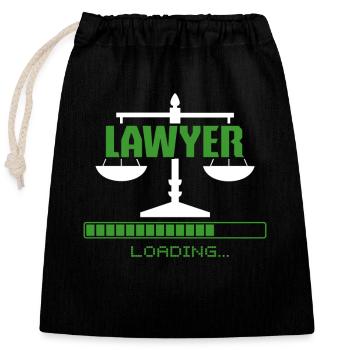 Lawyer Anwalt Jurist Rechtsberatung Jura - Verschließbarer Geschenkbeutel aus Baumwolle (25x30cm) - Schwarz - Vorne