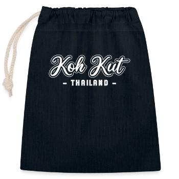 Vintage Thailand Vacation Asia Sunset Ko Kut - Closable cotton gift bag (25x30cm) - navy - Front
