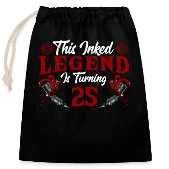 Cette encre légendaire a 25 ans Fantastic 25. - Sac cadeau en coton avec cordon (25 x 30 cm) - noir - Devant