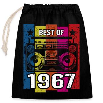 Best Of 1967 Stereo Radio Kassettenspieler - Verschließbarer Geschenkbeutel aus Baumwolle (25x30cm) - Schwarz - Vorne