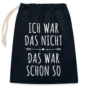 Ich Wars Nicht Das War Schon So Ironie Tollpatsch - Verschließbarer Geschenkbeutel aus Baumwolle (25x30cm) - Navy - Vorne