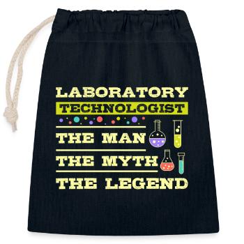 Laboratory technologist the man myth legend - Verschließbarer Geschenkbeutel aus Baumwolle (25x30cm) - Navy - Vorne