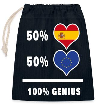 L'Europe et l'Espagne génie / cadeau - Sac cadeau en coton avec cordon (25 x 30 cm) - bleu marine - Devant