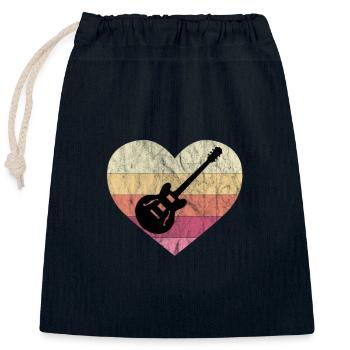 Guitariste aime jouer de la guitare blues - Sac cadeau en coton avec cordon (25 x 30 cm) - bleu marine - Devant