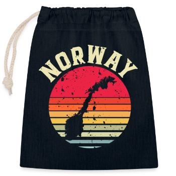 Norwegen - Verschließbarer Geschenkbeutel aus Baumwolle (25x30cm) - Navy - Vorne