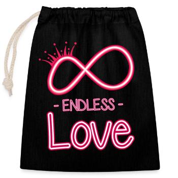 symbole de l’amour éternel - Sac cadeau en coton avec cordon (25 x 30 cm) - noir - Devant
