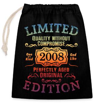 Birthday 2008 Limited Edition Gift Used Cool - Closable cotton gift bag (25x30cm) - black - Front