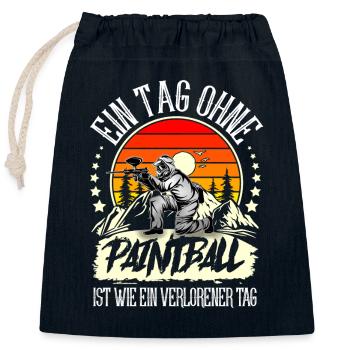 Paintball - Verschließbarer Geschenkbeutel aus Baumwolle (25x30cm) - Navy - Vorne
