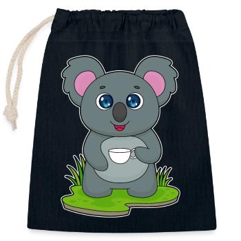 Koala Mug - Sac cadeau en coton avec cordon (25 x 30 cm) - bleu marine - Devant