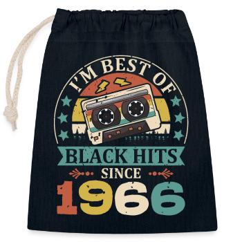 I’m Best Of Black Hits Cassette depuis 1966 - Sac cadeau en coton avec cordon (25 x 30 cm) - bleu marine - Devant