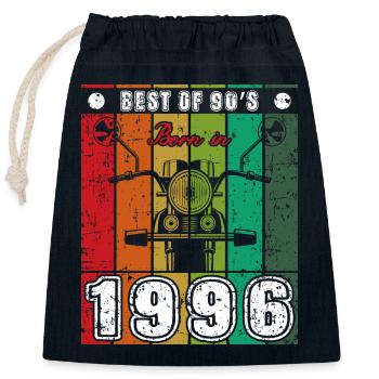 Le meilleur de la moto classique née des années 90 en 1996 - Sac cadeau en coton avec cordon (25 x 30 cm) - bleu marine - Devant